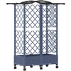 Pakeltas lovas su trelėmis ir stogu Pilka 124 x 40 x 129 cm PP