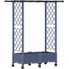 Pakeltas lovas su trelėmis ir stogu Pilka 122,5 x 40 x 127 cm