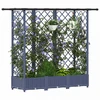Pakeltas lovas su trelėmis ir stogu Pilka 164 x 40 x 123 cm PP