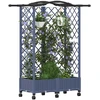 Pakeltas lovas su trelėmis ir stogu Pilka 124 x 40 x 129 cm PP