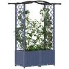 Pakeltas lovas su trelėmis ir stogu Pilka 125 x 40 x 138 cm PP