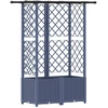 Pakeltas lovas su trelėmis ir stogu Pilka 124 x 40 x 138 cm PP