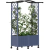 Pakeltas lovas su trelėmis ir stogu Pilka 125 x 40 x 144 cm PP