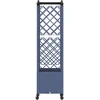 Pakeltas lovas su trelėmis ir stogu Pilka 122 x 40 x 144 cm PP