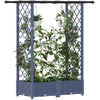 Pakeltas lovas su trelėmis ir stogu Pilka 122,5 x 40 x 123 cm