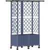 Pakeltas lovas su trelėmis ir stogu Pilka 124 x 40 x 142 cm PP