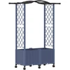 Pakeltas lovas su trelėmis ir stogu Pilka 125 x 40 x 144 cm PP