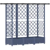 Pakeltas lovas su trelėmis ir stogu Pilka 164 x 40 x 123 cm PP