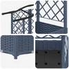 Pakeltas lovas su trelėmis ir stogu Pilka 124 x 40 x 123 cm PP