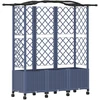 Pakeltas lovas su trelėmis ir stogu Pilka 163 x 40 x 144 cm PP