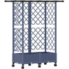 Pakeltas lovas su trelėmis ir stogu Pilka 124 x 40 x 127 cm PP