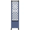 Pakeltas lovas su trelėmis ir stogu Pilka 122 x 40 x 144 cm PP