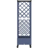 Pakeltas lovas su trelėmis ir stogu Pilka 124 x 40 x 127 cm PP