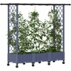 Pakeltas lovas su trelėmis ir stogu Pilka 164 x 40 x 127 cm PP