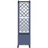 Pakeltas lovas su trelėmis ir stogu Pilka 125 x 40 x 144 cm PP