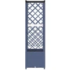 Pakeltas lovas su trelėmis ir stogu Pilka 124 x 40 x 138 cm PP