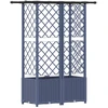 Pakeltas lovas su trelėmis ir stogu Pilka 124 x 40 x 138 cm PP