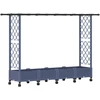 Pakeltas lovas su trelėmis ir stogu Pilka 203 x 40 x 127 cm PP