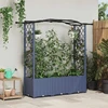 Pakeltas lovas su trelėmis ir stogu Pilka 164 x 40 x 142 cm PP
