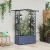 Pakeltas lovas su trelėmis ir stogu Pilka 125 x 40 x 138 cm PP