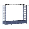 Pakeltas lovas su trelėmis ir stogu Pilka 207 x 40 x 123 cm PP