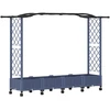 Pakeltas lovas su trelėmis ir stogu Pilka 207 x 40 x 129 cm PP