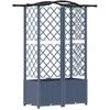 Pakeltas lovas su trelėmis ir stogu Pilka 122 x 40 x 141 cm PP