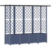 Pakeltas lovas su trelėmis ir stogu Pilka 203 x 40 x 138 cm PP