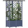 Pakeltas lovas su trelėmis ir stogu Pilka 124,5 x 40 x 138 cm