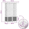 Pakeltas lovas su trelėmis ir stogu Pilka 124 x 40 x 136 cm PP