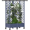 Pakeltas lovas su trelėmis ir stogu Pilka 124 x 40 x 127 cm PP