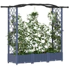 Pakeltas lovas su trelėmis ir stogu Pilka 169 x 40 x 125 cm PP