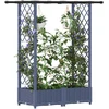 Pakeltas lovas su trelėmis ir stogu Pilka 122,5 x 40 x 121 cm