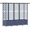 Pakeltas lovas su trelėmis ir stogu Pilka 202 x 40 x 138 cm PP