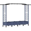 Pakeltas lovas su trelėmis ir stogu Pilka 207 x 40 x 129 cm PP