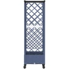 Pakeltas lovas su trelėmis ir stogu Pilka 124 x 40 x 127 cm PP