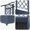 Pakeltas lovas su trelėmis ir stogu Pilka 122 x 40 x 138 cm PP