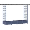 Pakeltas lovas su trelėmis ir stogu Pilka 203 x 40 x 123 cm PP