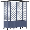 Pakeltas lovas su trelėmis ir stogu Pilka 163 x 40 x 144 cm PP