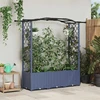 Pakeltas lovas su trelėmis ir stogu Pilka 164 x 40 x 138 cm PP