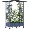 Pakeltas lovas su trelėmis ir stogu Pilka 124 x 40 x 129 cm PP