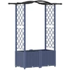 Pakeltas lovas su trelėmis ir stogu Pilka 125 x 40 x 138 cm PP