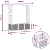 Pakeltas lovas su trelėmis ir stogu Pilka 164 x 40 x 138 cm PP