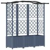 Pakeltas lovas su trelėmis ir stogu Pilka 163 x 40 x 141 cm PP
