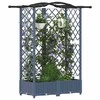 Pakeltas lovas su trelėmis ir stogu Pilka 124 x 40 x 126 cm PP