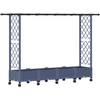 Pakeltas lovas su trelėmis ir stogu Pilka 203 x 40 x 127 cm PP