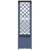 Pakeltas lovas su trelėmis ir stogu Pilka 164 x 40 x 142 cm PP