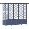 Pakeltas lovas su trelėmis ir stogu Pilka 202 x 40 x 136 cm PP