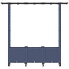 Pakeltas lovas su trelėmis ir stogu Pilka 162,5 x 40 x 142 cm