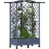 Pakeltas lovas su trelėmis ir stogu Pilka 124 x 40 x 129 cm PP